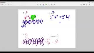 6.1.2 - Simplifying Exponential Expressions (ALL Questions on Check-Up)