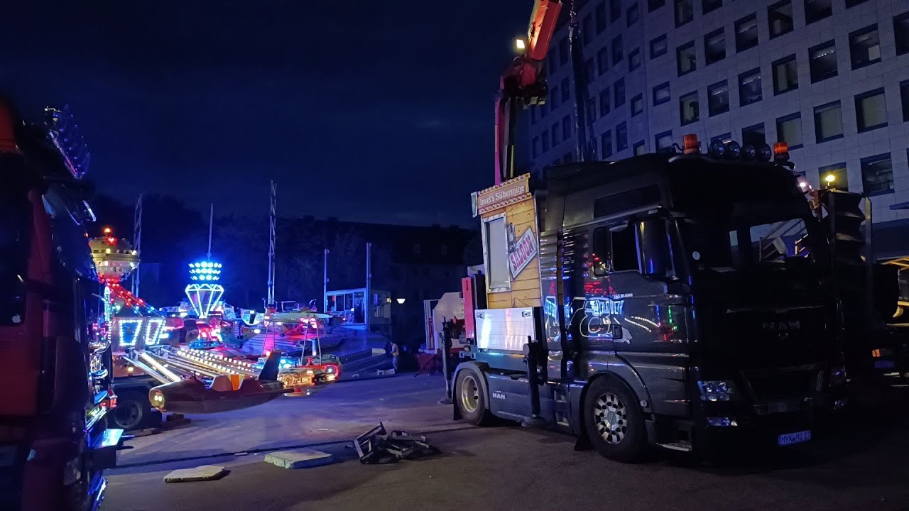 Abbau der hattinger Kirmes 33 min uncut 2024
