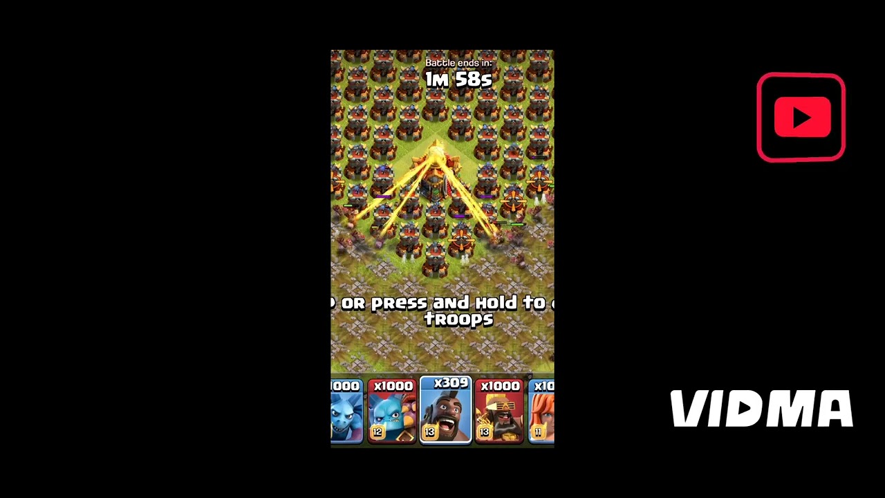 1000 max hogs rider 🤯 VS Bomb Towers 💣💣💥#clashofclan #royalchampion # ...