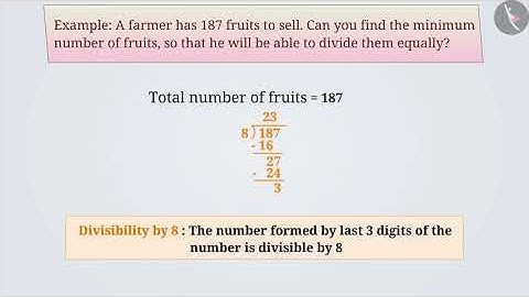 Test for divisibility of numbers | Part 2/3 | English | Class 6