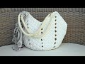 Bolsa De Crochê Com Fio de Malha - Bolsa de Praia - Tutorial de Crochê - Crochet Beach Bag Tutorial