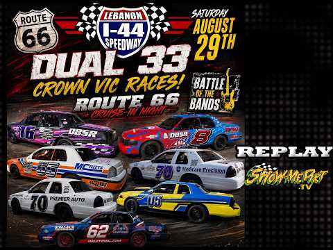 REPLAY FULL RACE: 🏁Dual 33 Crown Vice Races |  Lebanon I-44 Speedway | August 29th 2026!!