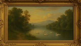 Framed Vintage Swan Lake | European Still Water Scene | 4K Frame TV Art Screensaver screenshot 4