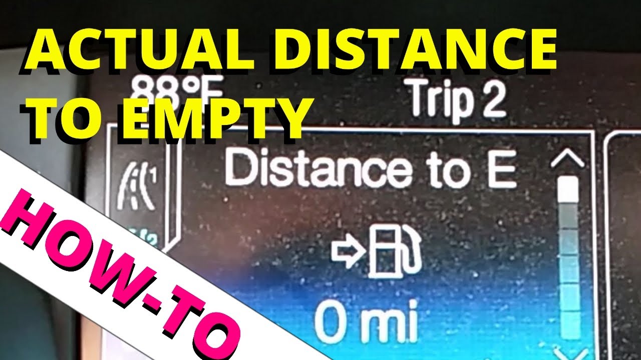 Calculating The Real Distance To Empty : How To Escape