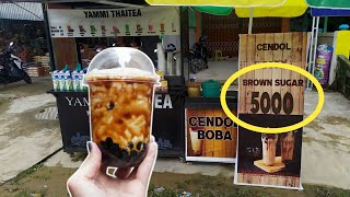JUMLAH CUP TERJUAL TIDAK TERHITUNG KARNA TERLALU LARIS !! MINUMAN KEKINIAN BROWN SUGAR BOBA Rp. 5000