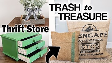 Thrift Store Makeover ⚫ Trash to Treasure Upcycle DIY