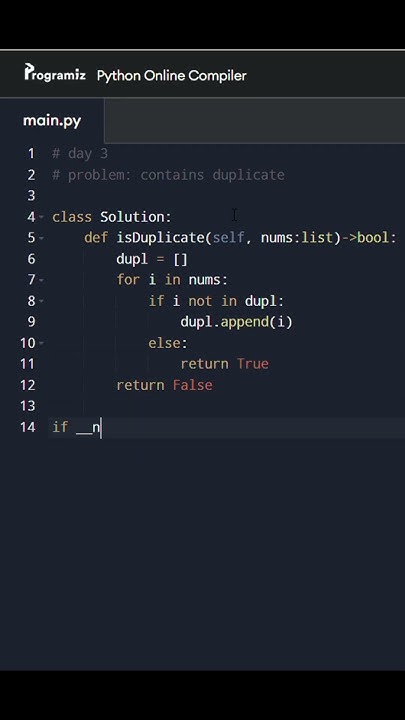#day3 | LeetCode | problem: Contains Duplicate - YouTube