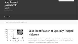 Optical trapping of a single molecule - SERS Identification of a particle with Optical Trapping