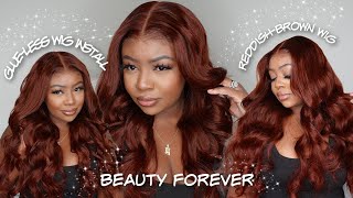 OMG Pre-cut Pre-bleached Knots 33b color wig #beautyforeverhair #gluelesswig #beginnerfriendly