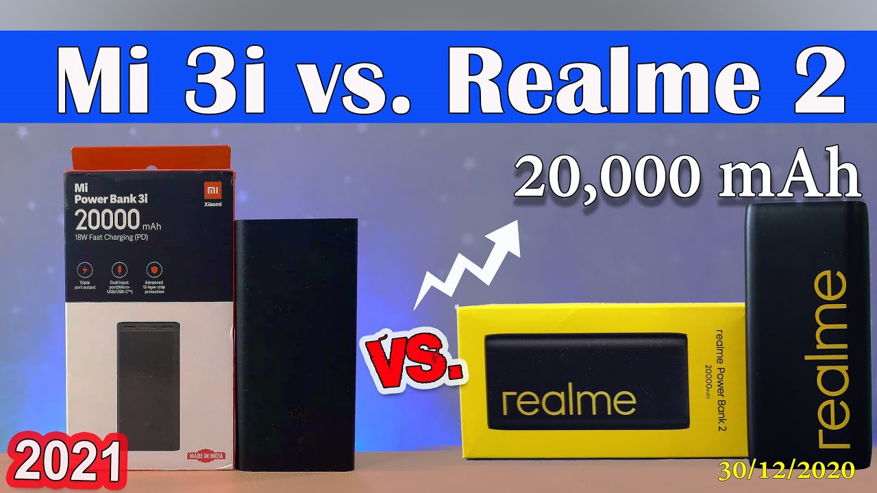 Mi Power Bank 3i vs. Realme Power Bank 2 (20,000 mAh) 💔🙊