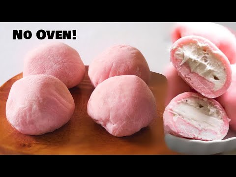 2 Ingredient MOCHI ICE CREAM without Microwave‼️ How to make 2 Ingredient Mochi Ice Cream [No Oven]