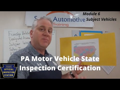 PA Motor Vehicle State Inspection Re-Certification Training