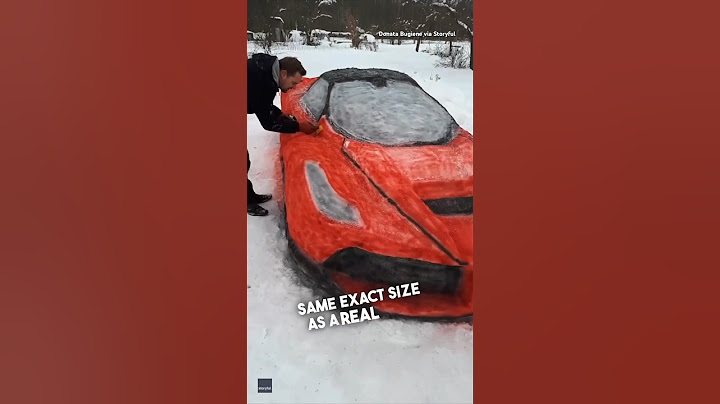 He made a Ferrari out of snow 😱