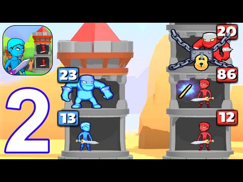 Hero Tower Wars - Castle War Games - Gameplay Walkthrough Part 2 Levels 31-41 (Android, iOS)
