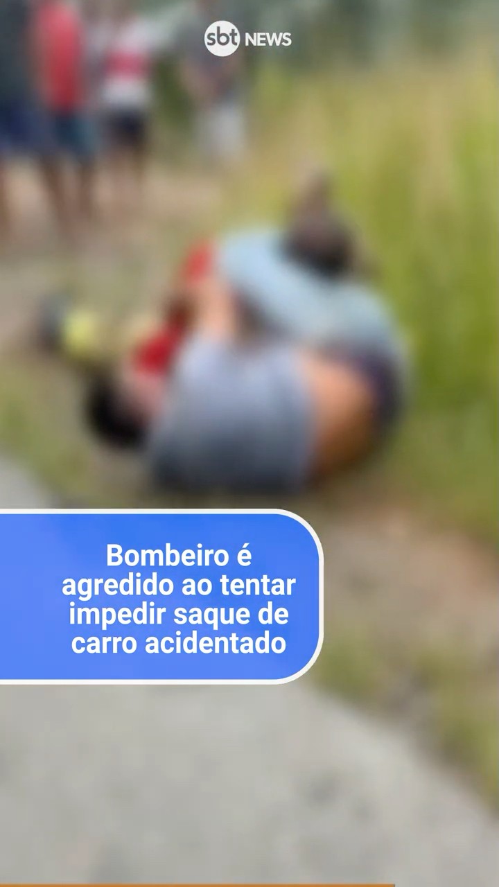 Bombeiro é agredido com faca ao impedir saque de carro acidentado