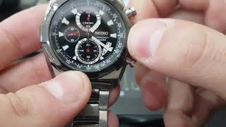 Seiko quartz chronograph 7t92 0mw0 - YouTube