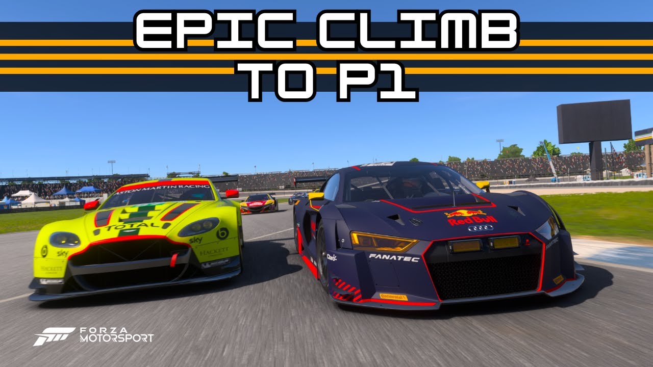 An epic climb from the back to P1 🥇 | Indianapolis Speedway | Audi R8 LMS GT3 | Forza Motorsport