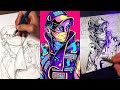 Drawing a masked character | #shorts #drawing #art