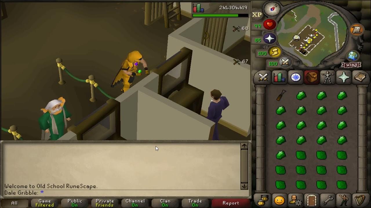 [osrs] cutting an inventory of gems (emeralds) YouTube