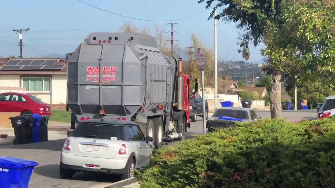 Ware disposal Trash truck during school hours part 8 - YouTube
