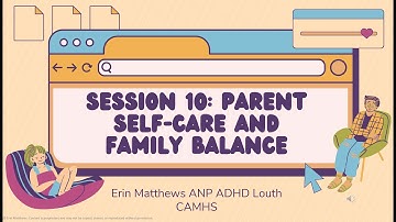 Session 10 Parent Self Care and Family Balance