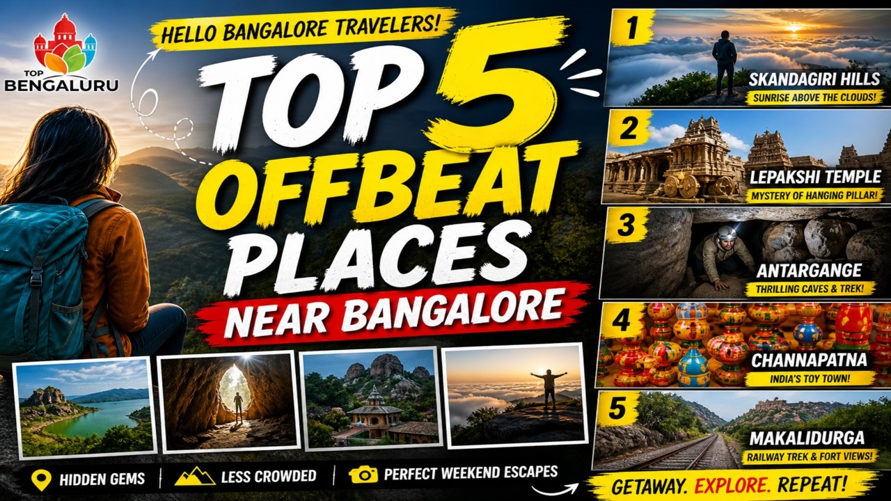 Top 5 Offbeat Places Near Bangalore | Hidden Gems You Must Visit While Working in Bangalore
