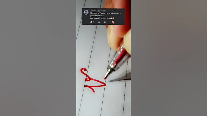 Lettering my subscribers name #shorts #calligraphy #handlettering #satisfying