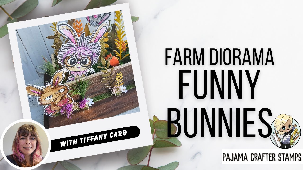 Funny Bunnies Farm Diorama -Turning stamps into a 3D carrot garden 🥕
