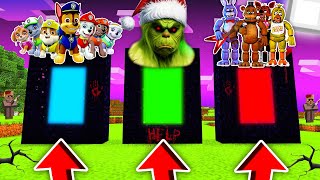 NIE WYBIERZ ZŁEGO PORTALU GRINCH, FNAF, PSI PATROL W MINECRAFT?! GPLAY & LAKI