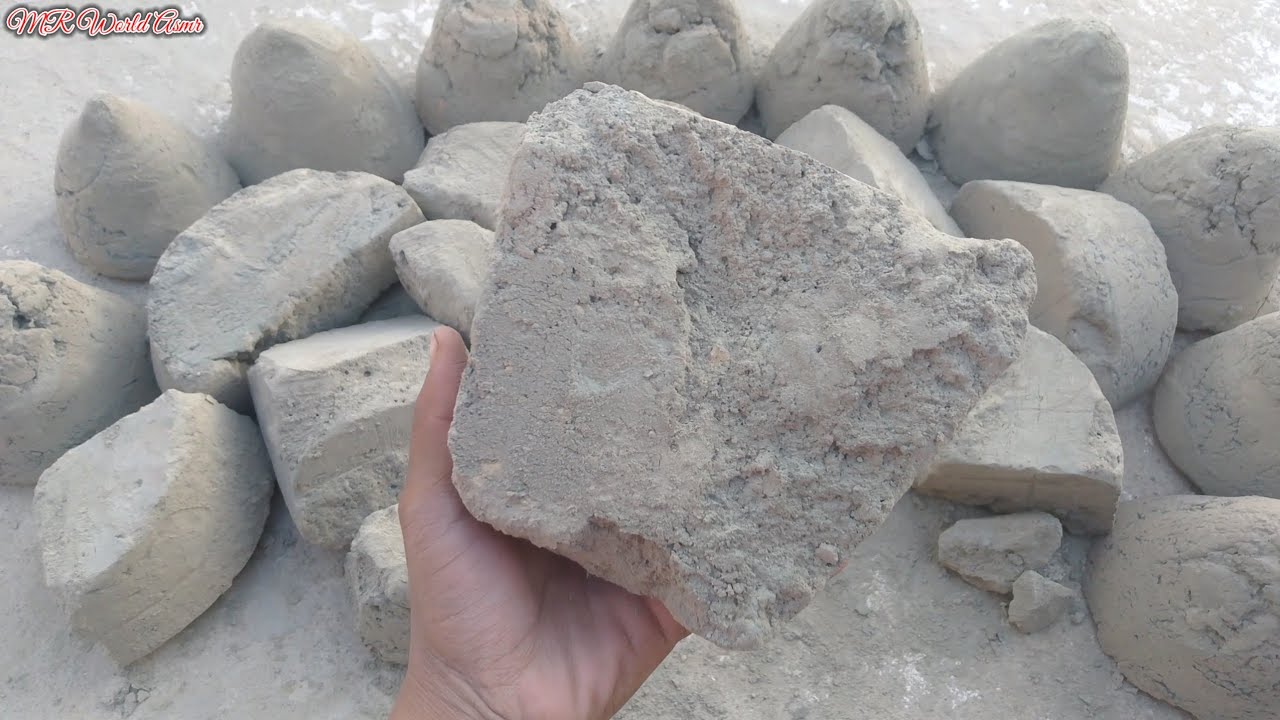 New bombastic🔥 satisfying crumbling video of grey mud fully dry floor and clay pot crumbling🔥