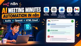 AI Video Meeting Minutes Automation in N8N: #ai #aiautomation #artificialintelligence #aivideo