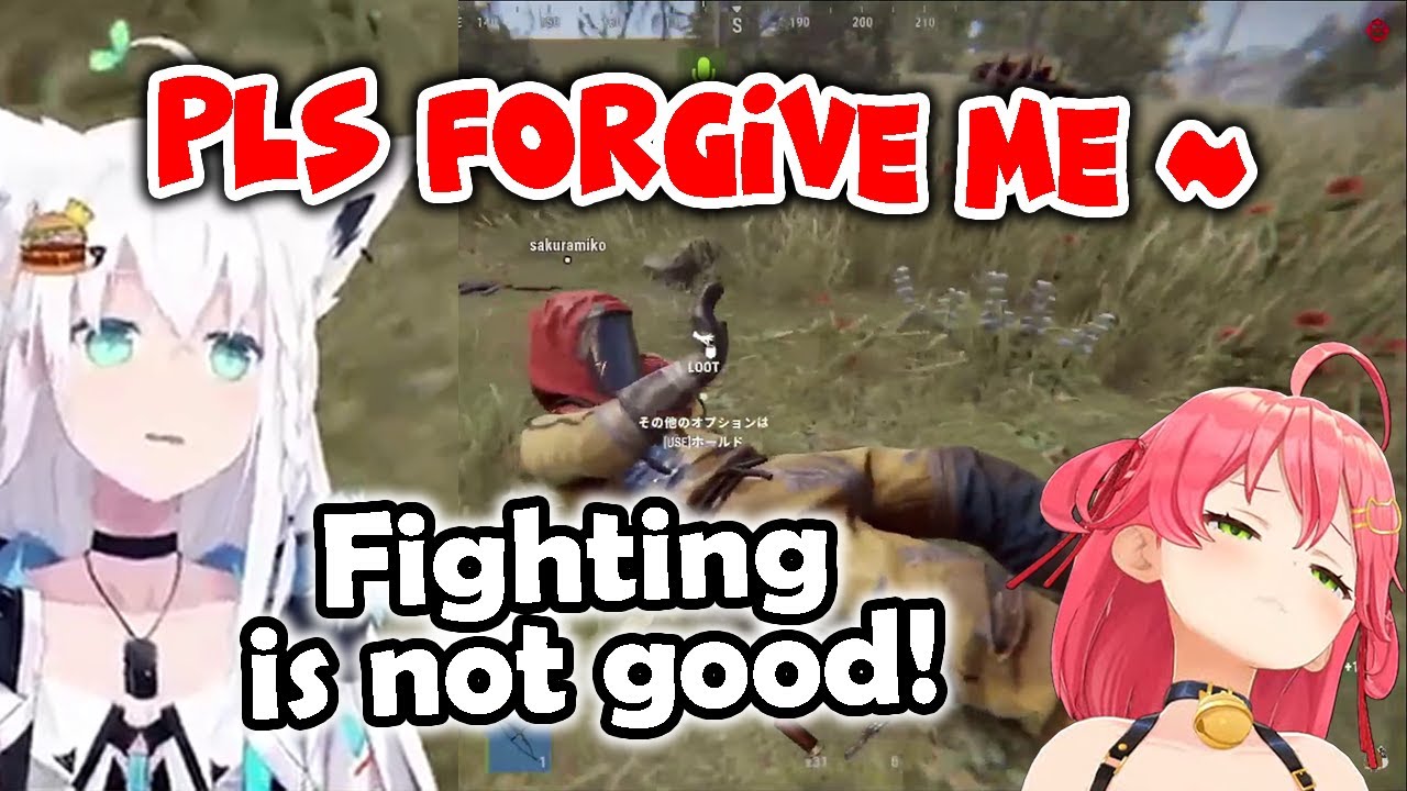 Miko is trying to pick a fight with Fubuking