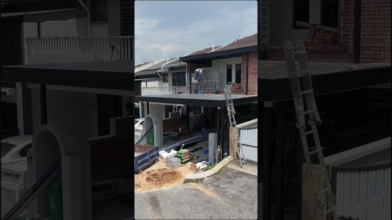 Awning C Purlin, Ikatan Bata Merah tanpa Plaster, Vent Block #ilovecivilengineering #bahandanbinaan