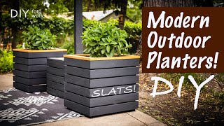 Modern Outdoor Planters DIY I 4K