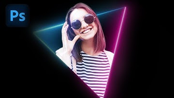 Triangle Neon Pop Out Effect in Photoshop | Photoshop tutorial #10