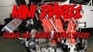 Mini Diaries Episode Four -Engine Out, Engine Clean & Speedo Drive
