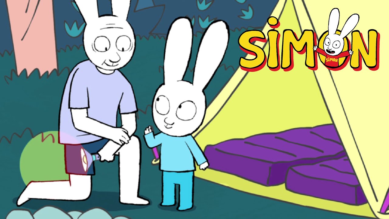 Simon Super Rabbit Dad Camping with grandpa and grandma ⛺🌌🔦 Simon Super Rabbit | संकलन 1 घंटा ...