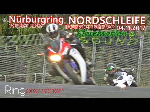 Nürburgring NORDSCHLEIFE Tourist Rides Green Hell Sound Slowmo Touristenfahrten 04.11.17 N1 no crash
