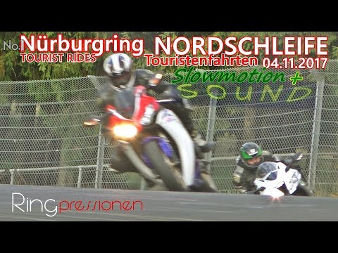 Nürburgring NORDSCHLEIFE Tourist Rides Green Hell Sound Slowmo Touristenfahrten 04.11.17 N1 no crash