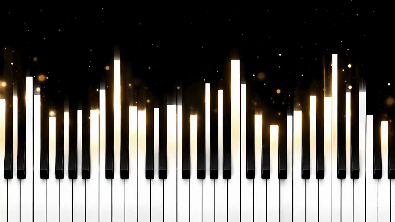 Glowing Piano Keys ✨ | Elegant Music Backdrop & 4K Screensaver | Relaxing Visual