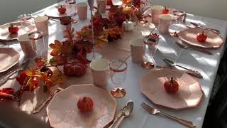 Thanksgiving Table Decor setup