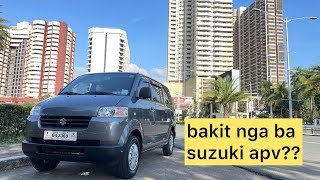 BAKIT SUZUKI APV? #suzukiapv #suzukiphilippines #lifelessons