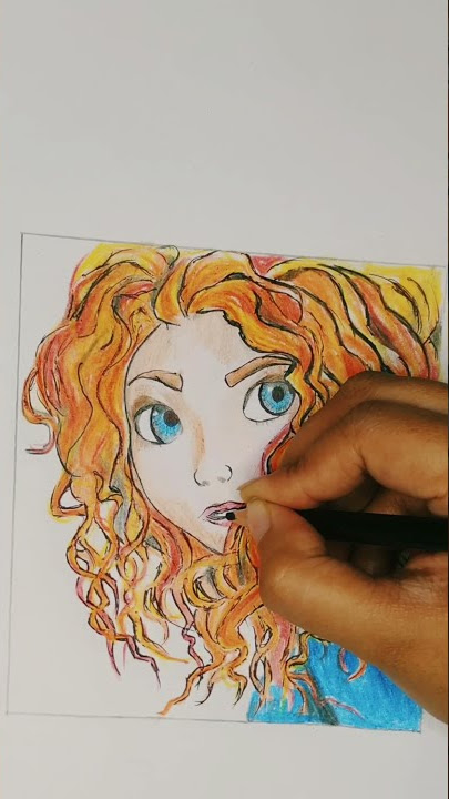 Disney Princess Drawing || Merida 👸 #brave #shorts