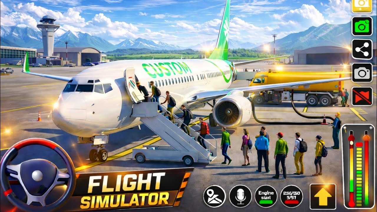 Fly planes, passenger jets & fighter jets in this 3D Flight Game Simulator | Video - 01 - #01
