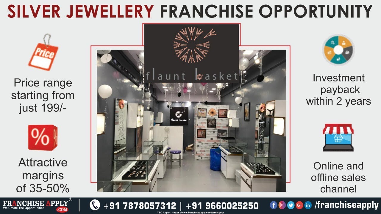 Silver Jewellery Franchise Opportunity Flaunt Basket Franchise