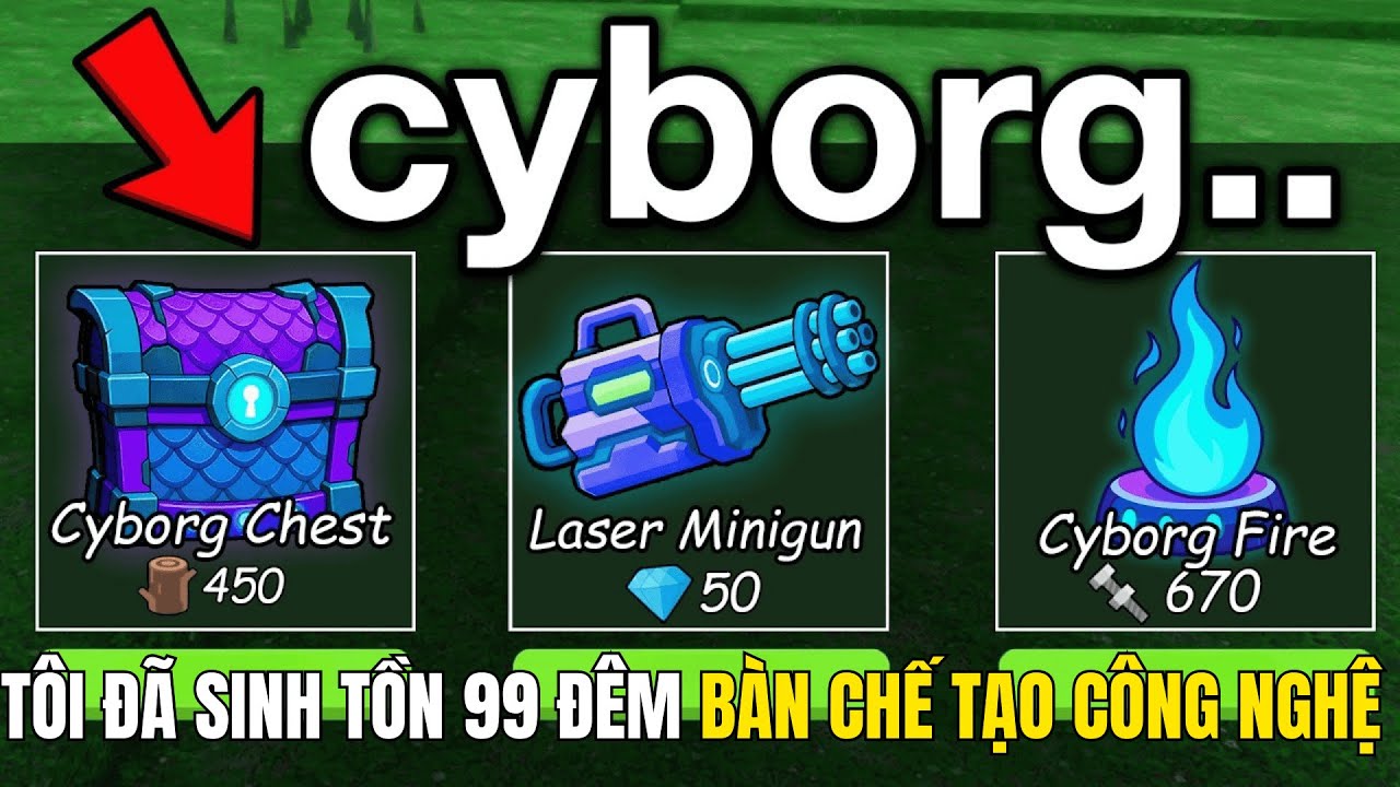 Tôi Đã Sinh Tồn 99 Đêm Với Bàn Chế Tạo Công Nghệ Trong Roblox 99 Nights In The Forest!!