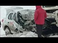 11.12.2020г - на трассе Тюмень-Омск большегруз КамАЗ лоб в лоб столкнулся с такси Renault Logan.
