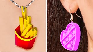 Cool DIY Jewelry Ideas And Colorful Mini Crafts With Epoxy, Polymer Clay, 3D-Pen And Glue Gun
