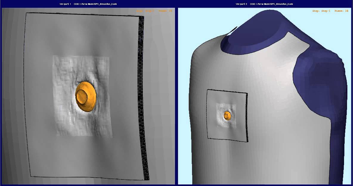 Level IIIa Kevlar 129 Bullet-proof Vest Defeats a 9mm Round-nose Bullet