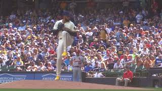 Devin Williams Slow Motion Pitching Mechanics (3rd Base Side View)